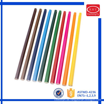 Amazon hot sell 12 colors set 7 inch water-soluble lead color pencil